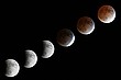 Photo montage of lunar eclipse, November 8, 2003